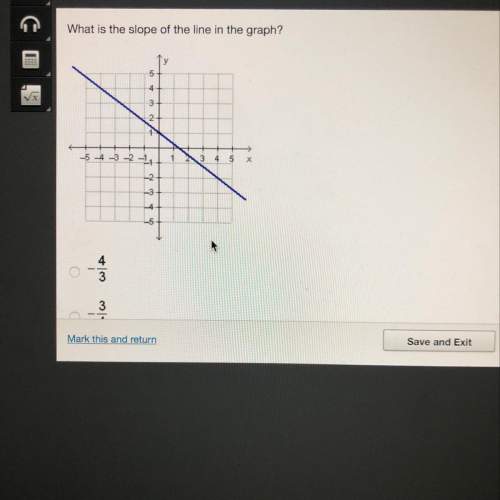 What is the slope of the line in the graph  quick will mark brainliest