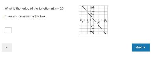 what is the vale of the function at x=2