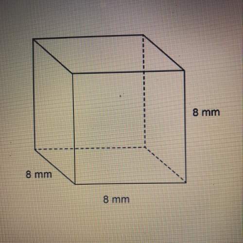 What is the surface area of the cube 64mm 192mm 384mm 512mm