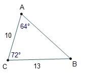 What is the area of triangle abc? round to the nearest tenth of a square unit.