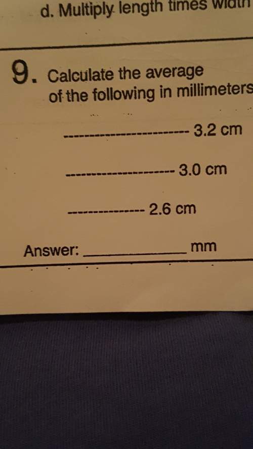 Calculate the average of the following in millimeters.
