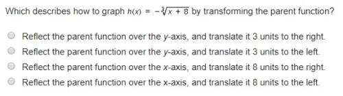 A.) reflect the parent function over the y-axis, and translate it 3 units to the right.