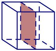 Identify the cross section of the solid shown in the figure. a. cube
