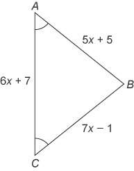 What is the length of side ac of the triangle?  enter your answers in the boxes. units&lt;