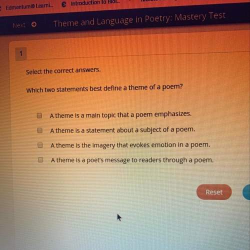 Which two statements best define a theme of a poem