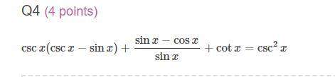 Verify this trig equation. start from the left