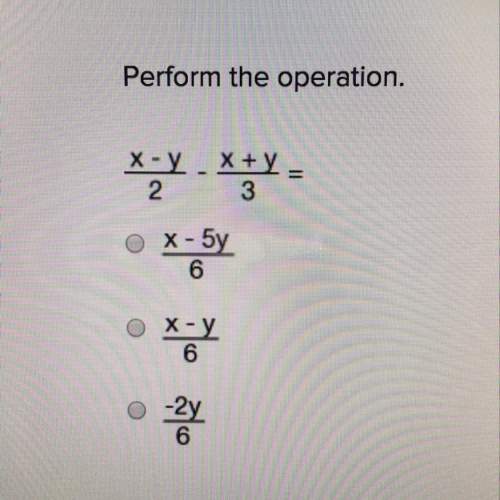 Perform the operation x-y/2 - x+y/3