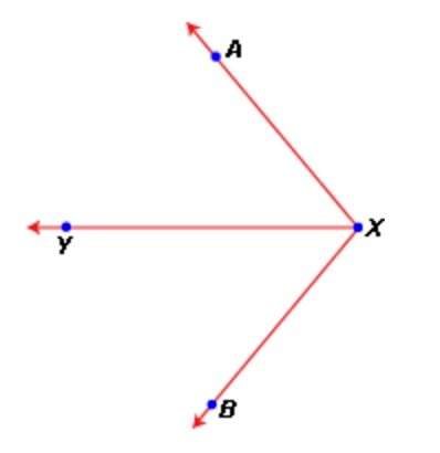 If axb has a measure of 100, and is its angle bisector, what is the measure of bxy?