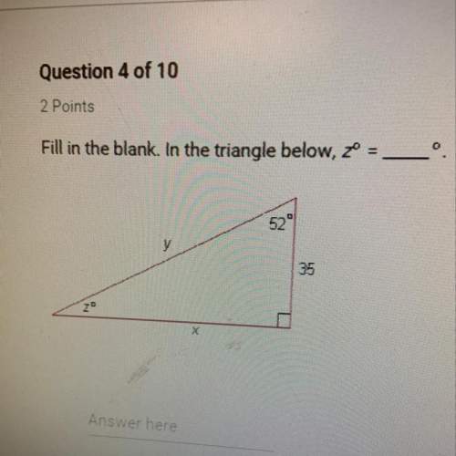 Fill in the blank. in the triangle below, z