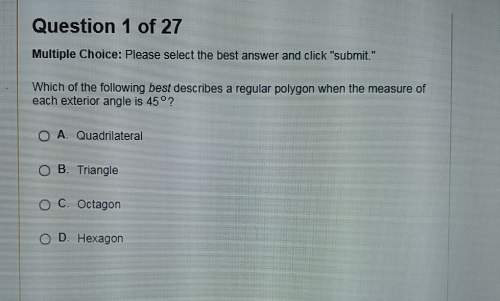 Which of the following best describes a regular polygon when the measure of each exterior angle is 4