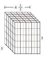 The right rectangular prism is packed with unit cubes of the appropriate unit fraction edge lengths.