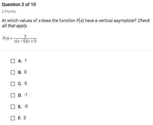 (picture provided! apex question) at which values of x does the function f(x) have a vertical asymp