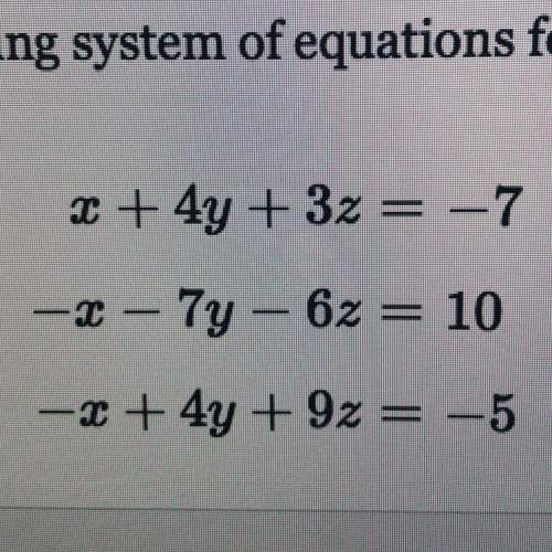 Systems of equations. can someone with work