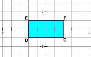 If rectangle defg is dilated by a scale factor of 3 with a dilation center of (0, 0), what will be t