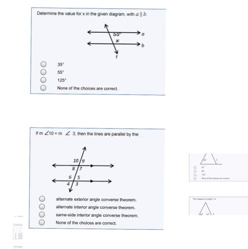 Determine the value for x in the given diagram, with a || b if m&lt; 10 = m &lt; 3, the