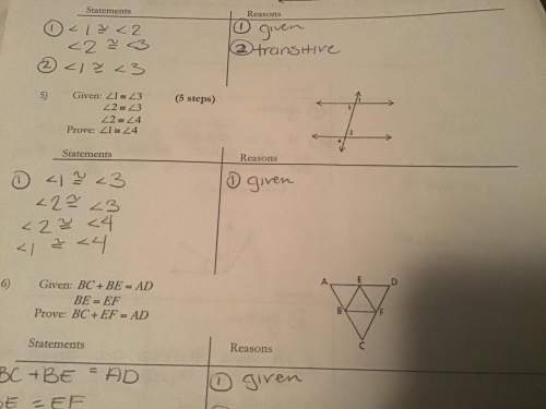 I’m unsure how to do 5 step problems, its on proof, . (geometry hw)