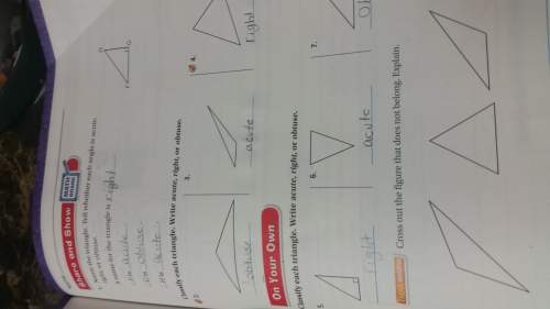 Classify each triangle write acute,right or obtuse