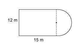 This figure consists of a rectangle and semicircle. what is the perimeter of this figure