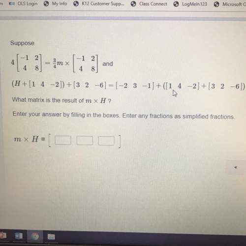 What is the answer to this matrices problem? picture is attached?