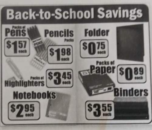 You have a $50 gift card to go shopping for school supplies. you buy 2 packs of pencils, 5 notebooks