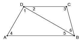 In quadrilateral abcd , ab ∥ cd, and m∠2=35°. what is m∠5?  ente