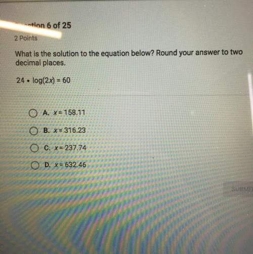 What is the solution to the equation below? round your answer to two decimal places.