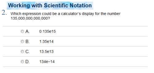 With working with scientific notation questions