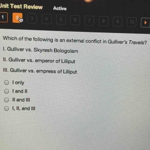 Which of the following is an external conflict in gulliver's travels?
