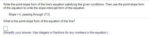 Write the point-slope form, then use that to write the slope-intercept form of the equation