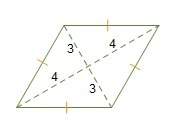 What is the area of the rhombus?  square units