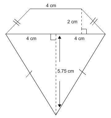 Find the area of this shape. the area of the shape is  square centimet