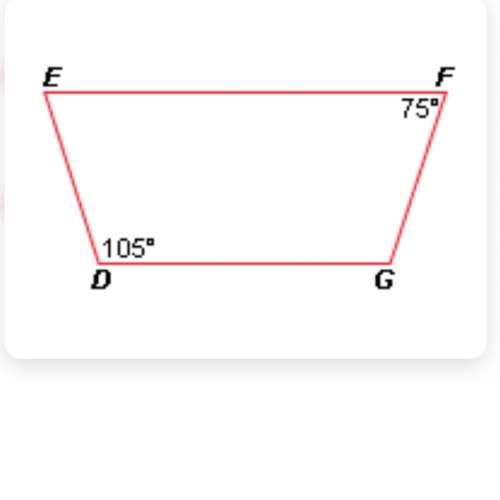 Defg is an isosceles trapezoid. find the measure of e.