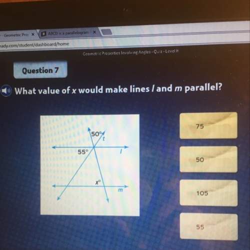 What value would make lines l and m parallel