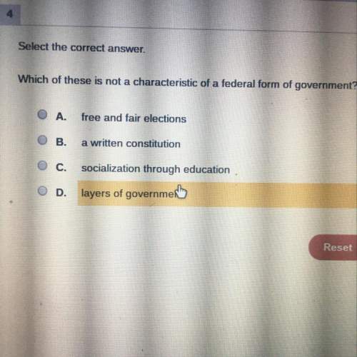 Which one of these is not a characteristic of the federal form of government