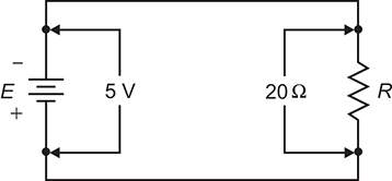 Take a look at the figure. use the formula i = e/r to calculate the current in the circuit shown.