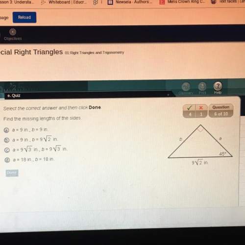 Find the missing lengths of the sides. (geometry/special right triangles)