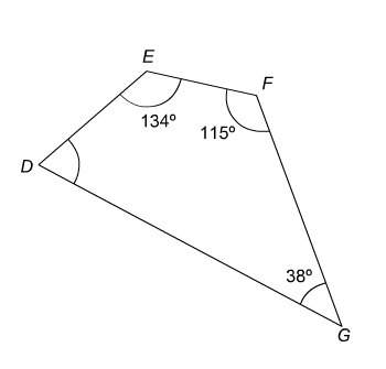 What is the measure of d a. 73° b. 83° c