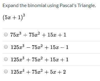 Expand the binomial using pascal's triangle. see the files below.