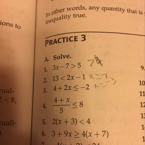 Why is the negative greater than the positive 4 on problem 3?