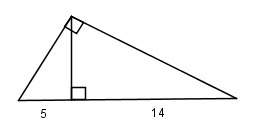 What is the length of the altitude drawn to the hypotenuse? the figure is not drawn to scale.