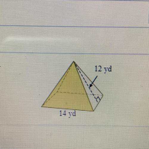 Find the surface area of the square pyramid using a net