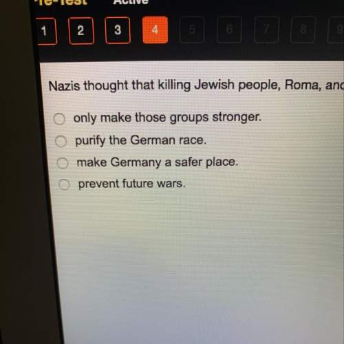 Nazis thought that killing jewish people, roma, and other groups would
