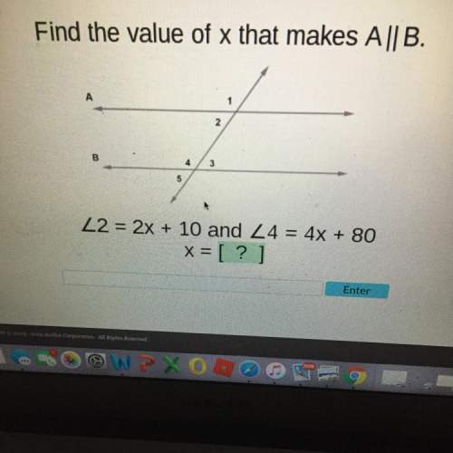 Find the value of x that makes a ll b