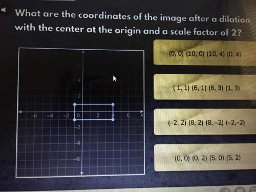 What are the corrdinates of the image after a dialation with the center at the origin and a scale fa