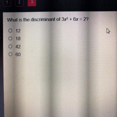 What is the discrimination of 3x^2+6x=2