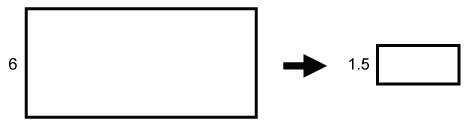 What scale factor was applied to the first rectangle to get the resulting image? &lt;