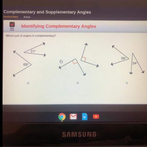 Check which pair of angles is complementary?