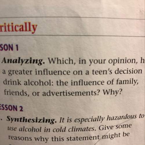 Such in your opinion has a greater influence on teens decision to drink alcohol: the influence of f