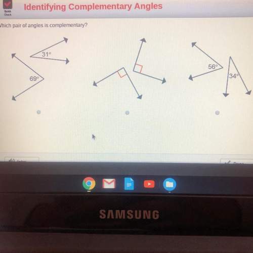 Which pair of angles is complementary?
