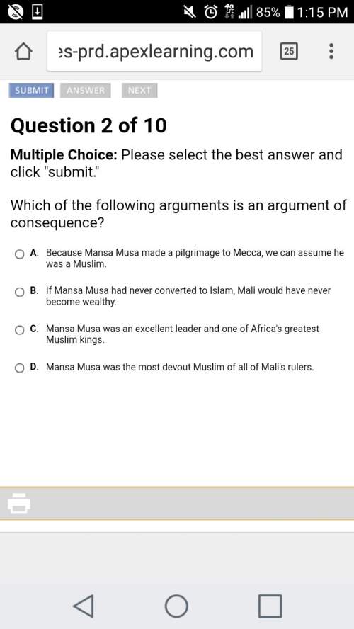 Which of the following arguments is an argument of consequence?